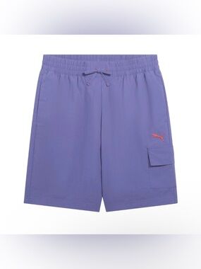 PUMA Essentials Woven Cargo 8 Inch Shorts Mens Blue Casual Athletic Bottoms NWT